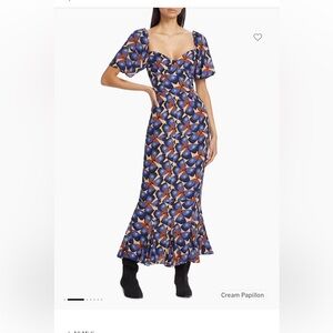 RHODE Midi Pia Print Dress. Never worn. gorgeous style. Size 8